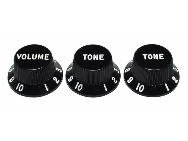 Fender Strat Knopf Set schwarz für CTS